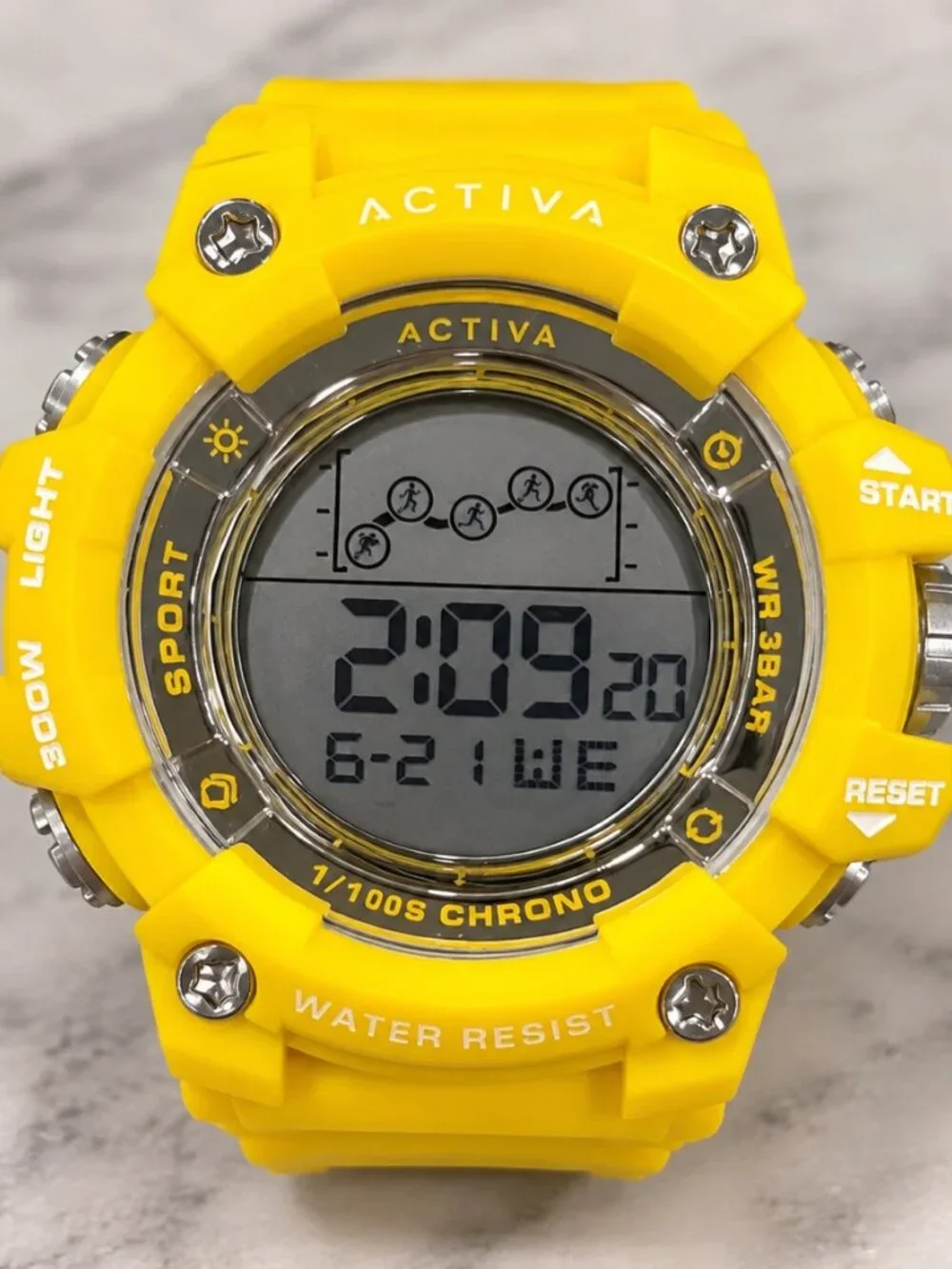 Activa x Invicta Rally 50mm Yellow Digital Sport Watch Set NWT